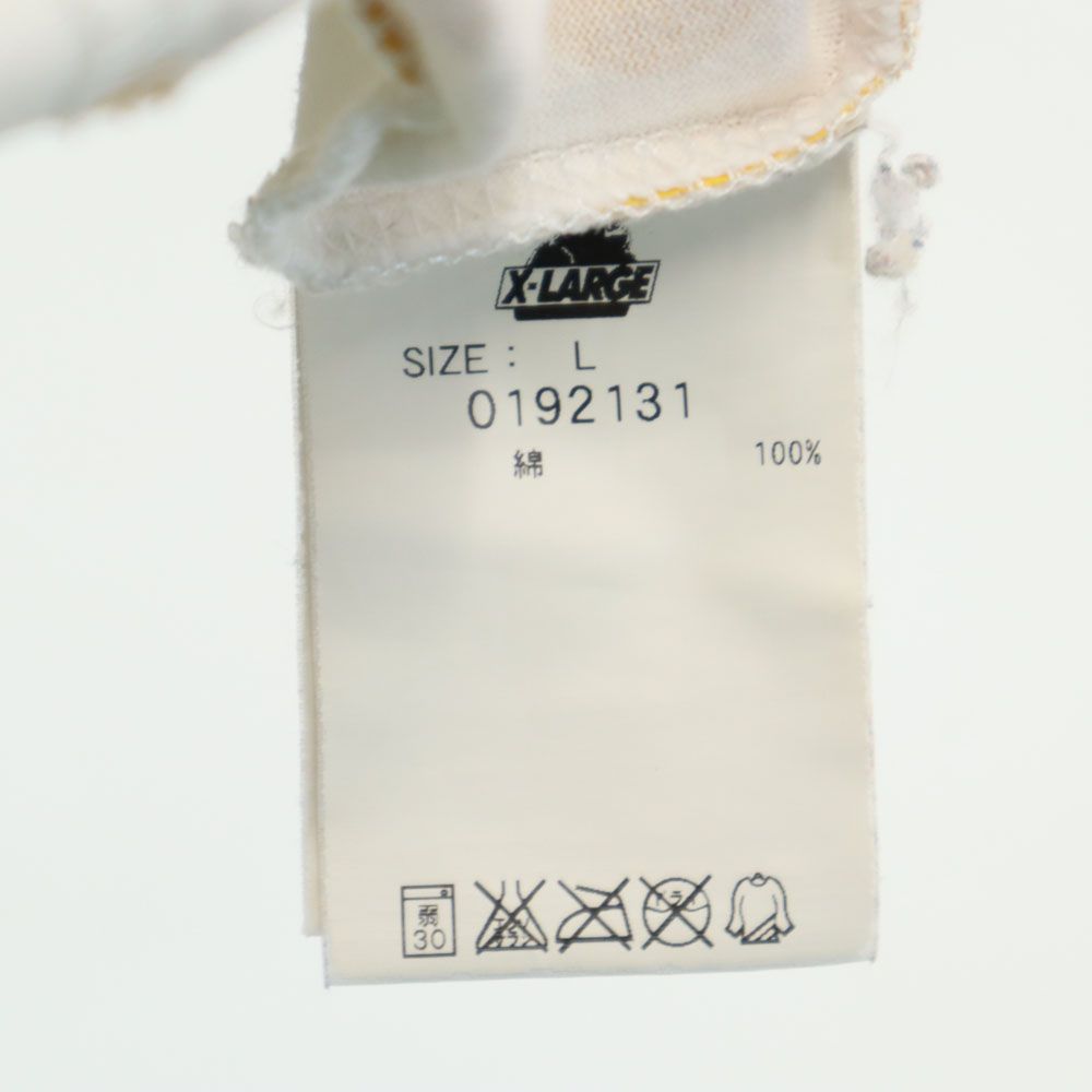 XLARGE エクストララージ ドット プリント 半袖 Tシャツ L イエロー系 メンズ