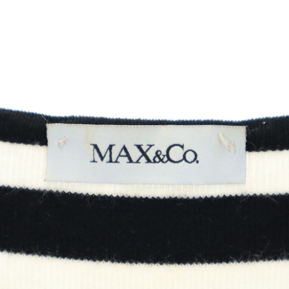 MAX&CO マックスアンドコー ボーダー 7分袖 Tシャツ L ホワイト系 レディース