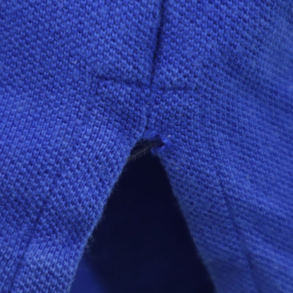 POLO RALPH LAUREN ポロラルフローレン ビッグポニー刺繍 半袖 鹿の子 ポロシャツ M ブルー キッズ