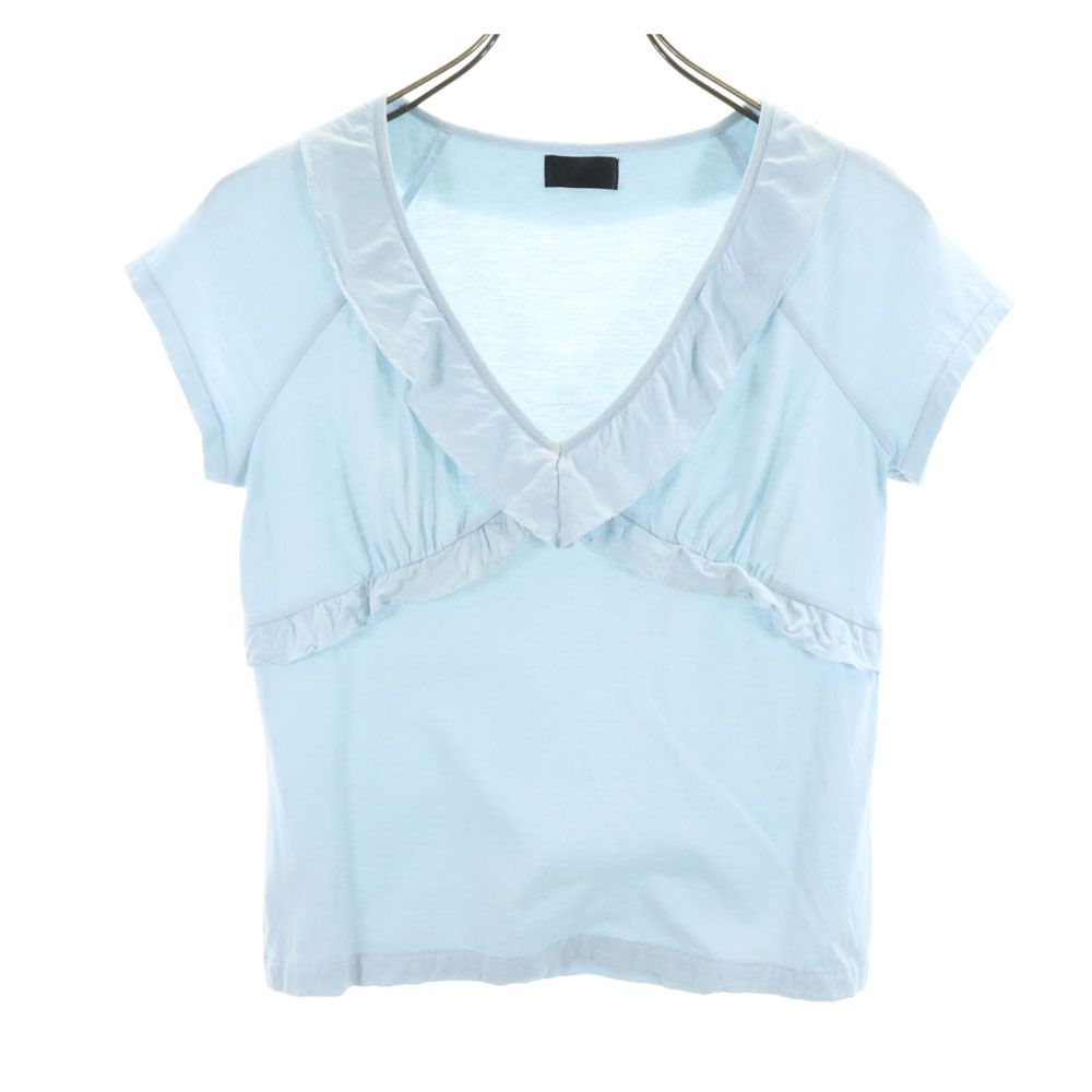 Paul Smith BLACK ポールスミスブラック 半袖 フレンチ袖 Tシャツ M ブルー レディース