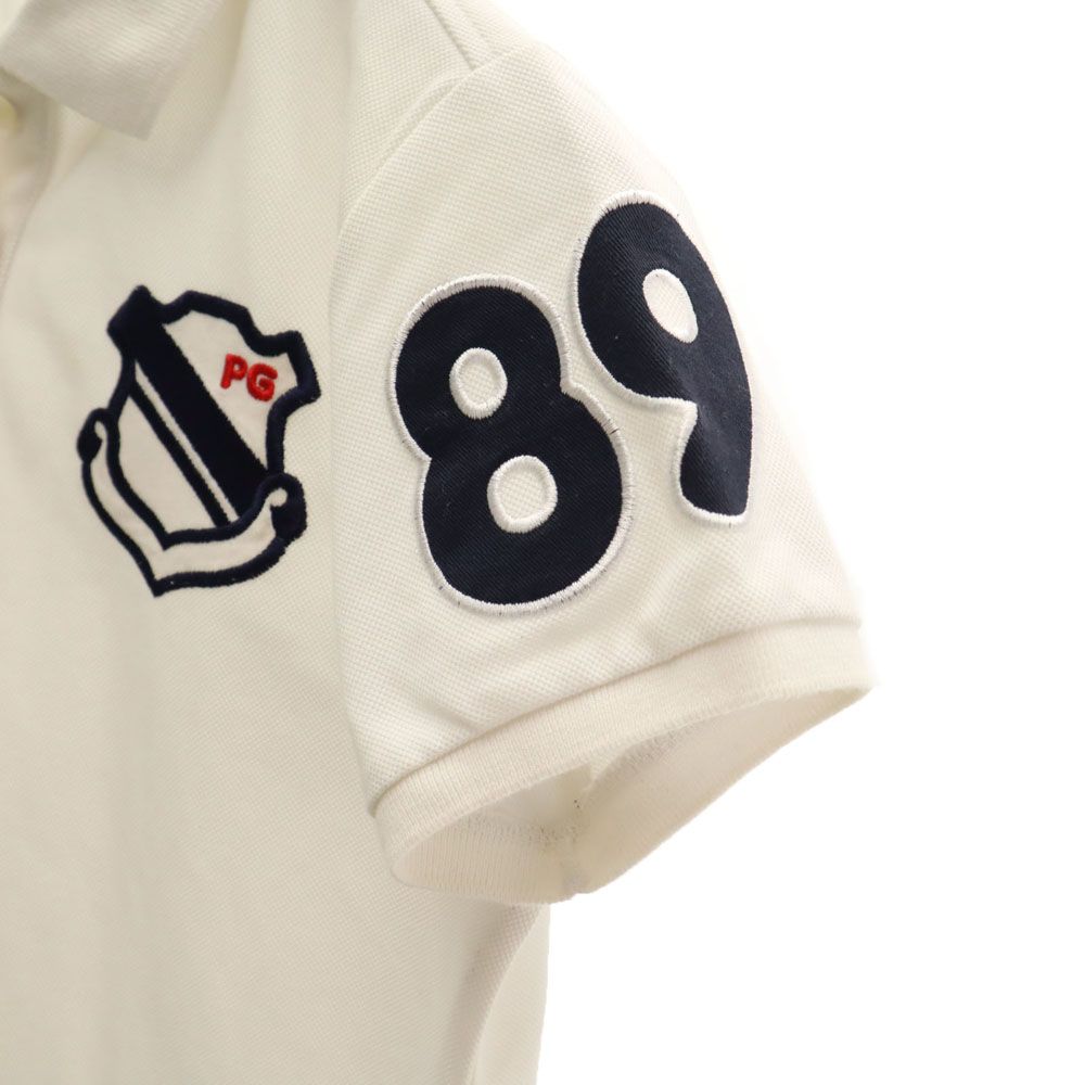 PEARLY GATES パーリーゲイツ 日本製 ゴルフ 半袖 ポロシャツ  白 鹿の子地 レディース