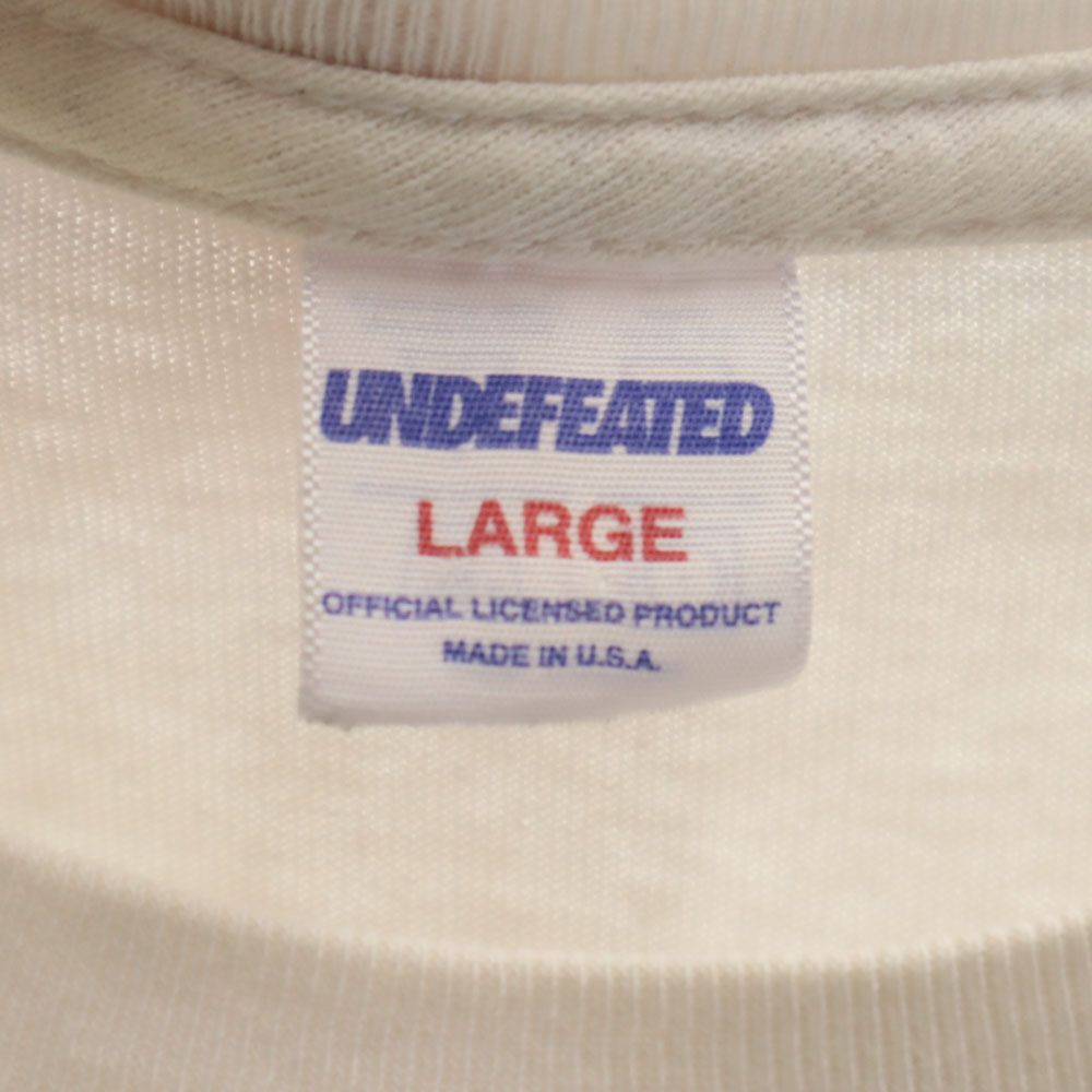 UNDEFEATED アンディフィーテッド USA製 プリント 半袖 Tシャツ L ホワイト メンズ