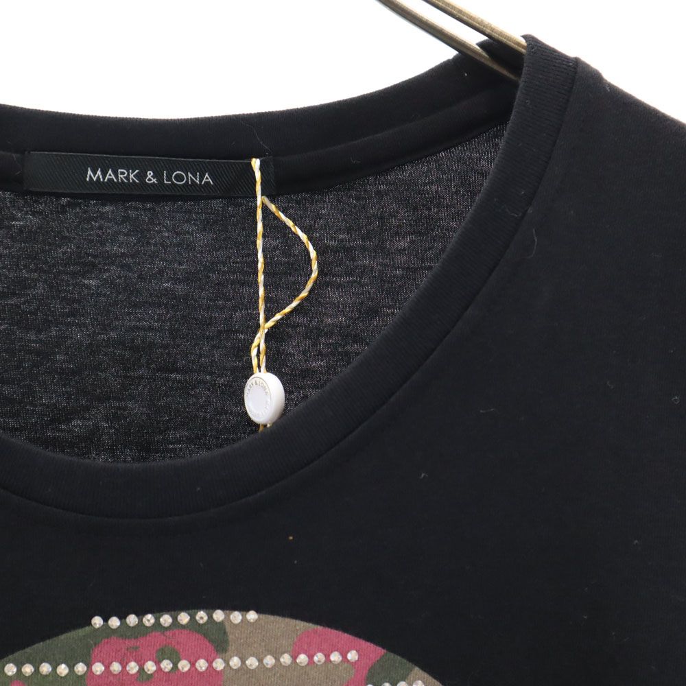 未使用 MARK&LONA マークアンドロナ 日本製 半袖 Tシャツ M ブラック スカル レディース