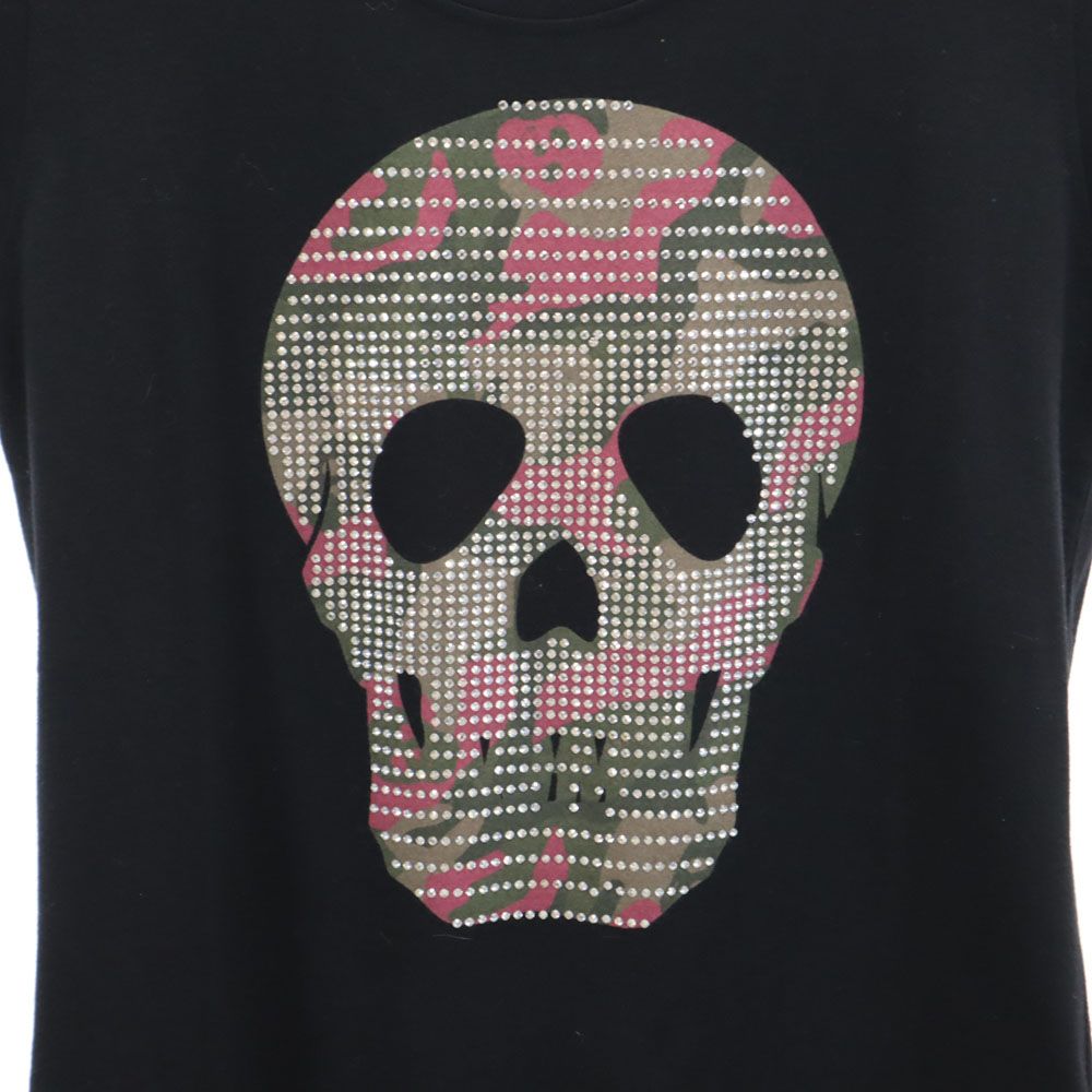 未使用 MARK&LONA マークアンドロナ 日本製 半袖 Tシャツ M ブラック スカル レディース