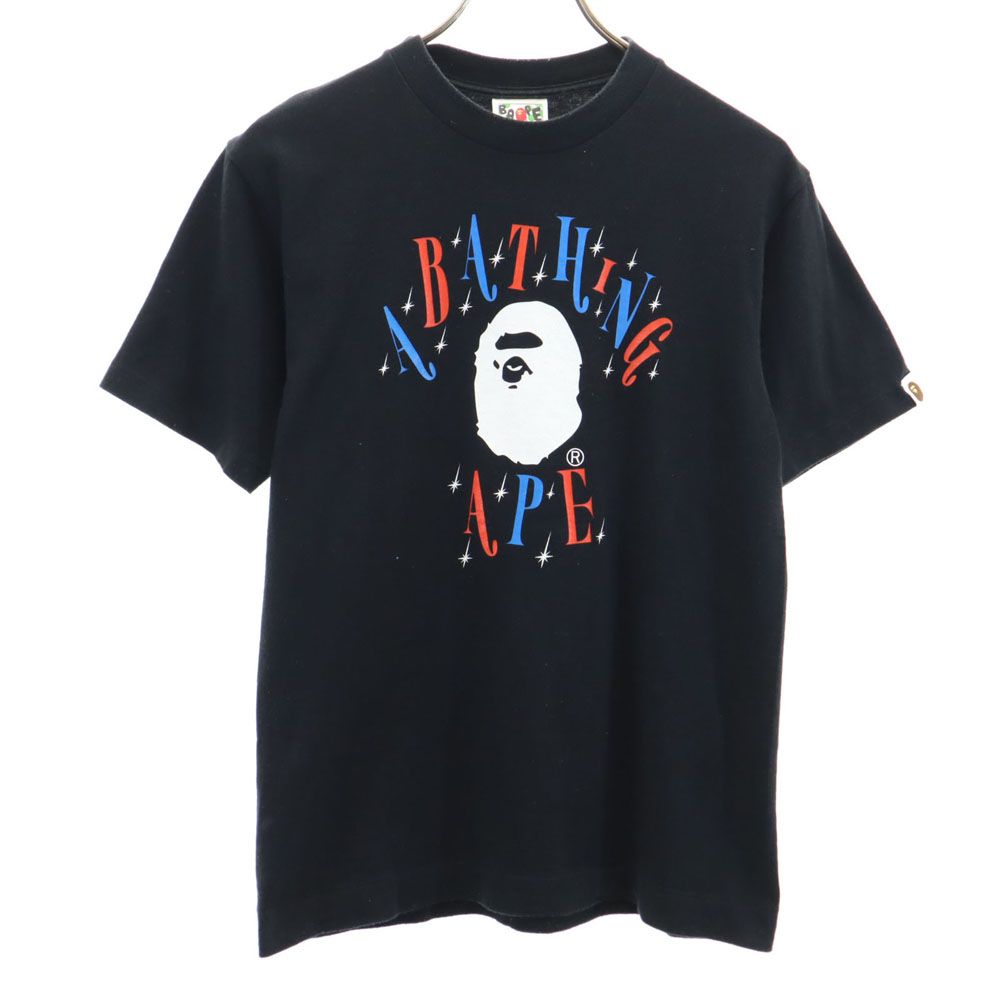 A BATHING APE アベイシングエイプ 日本製 半袖 Tシャツ S ブラック メンズ
