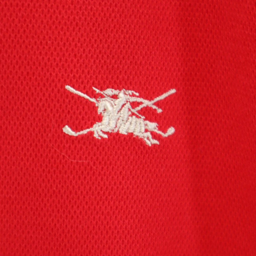 BURBERRY GOLF バーバリーゴルフ 三陽商会 日本製 ゴルフ 半袖 ハーフジップ ポロシャツ M レッド レディース