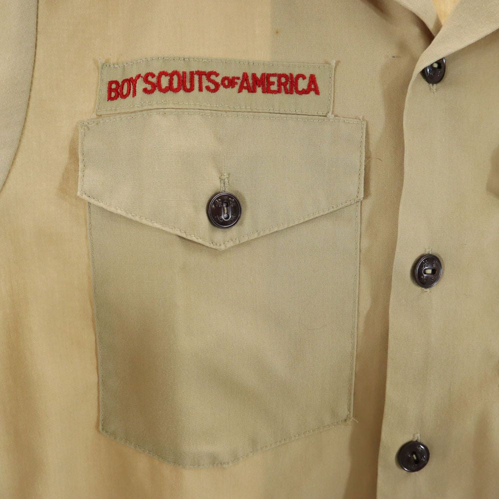 BOY SCOUTS OF AMERICA ボーイスカウト オールド 半袖 ボーイスカウト シャツ ベージュ メンズ