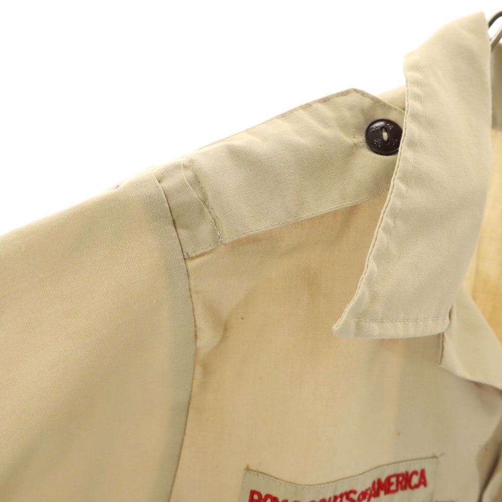 BOY SCOUTS OF AMERICA ボーイスカウト オールド 半袖 ボーイスカウト シャツ ベージュ メンズ