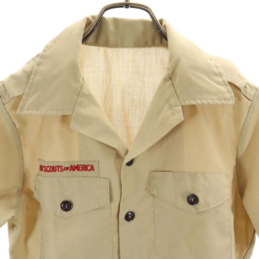 BOY SCOUTS OF AMERICA ボーイスカウト オールド 半袖 ボーイスカウト シャツ ベージュ メンズ
