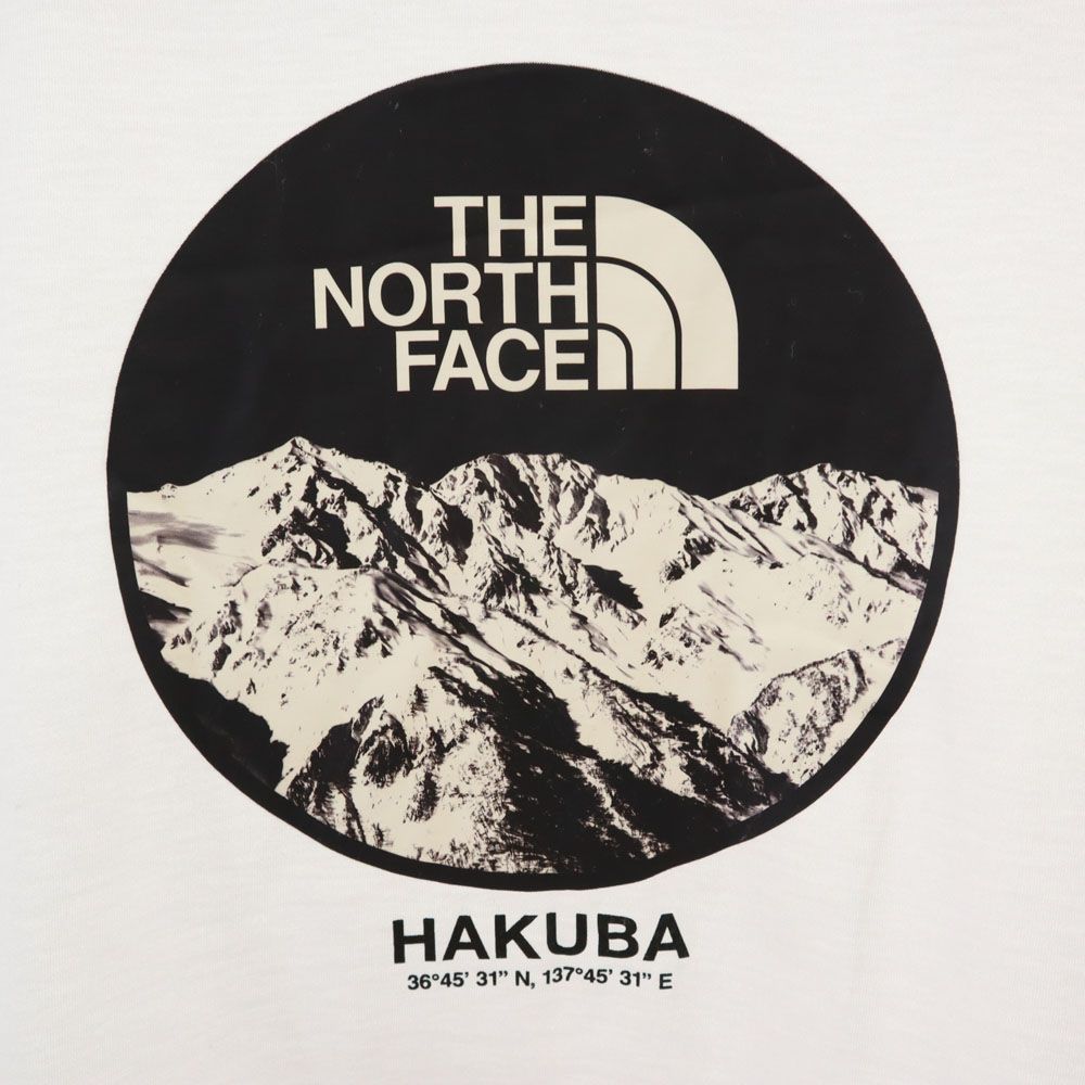 ザノースフェイス NTW32100Y アウトドア プリント 半袖 Tシャツ L ホワイト THE NORTH FACE レディース