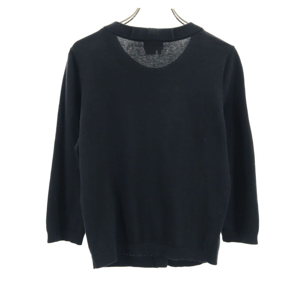 Kate Spade ケイトスペード 7分袖 シルクブレンド ニット カーディガン S ブラック レディース