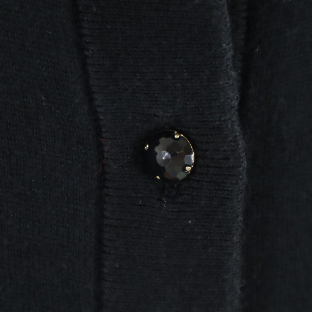 Kate Spade ケイトスペード 7分袖 シルクブレンド ニット カーディガン S ブラック レディース