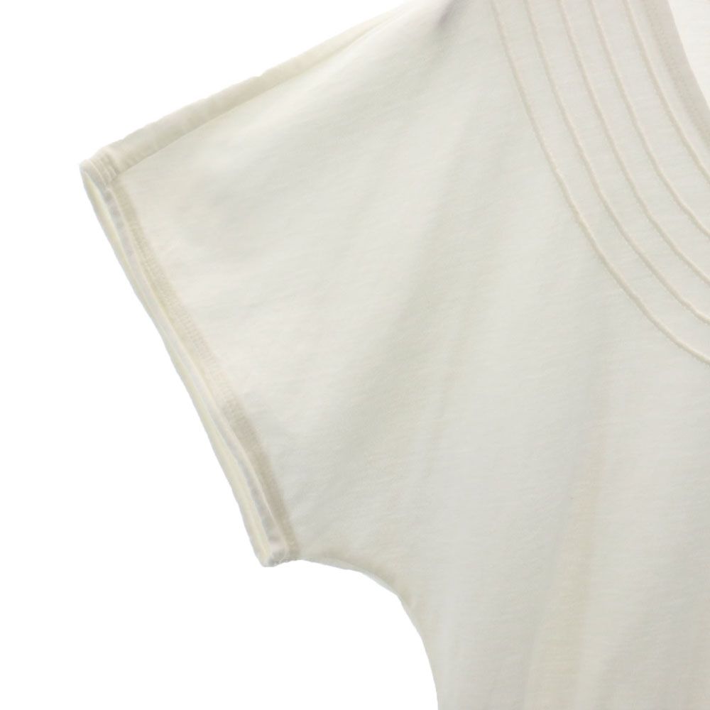 ISSEY MIYAKE イッセイミヤケ 日本製 半袖 ワンピース 2 ホワイト レディース