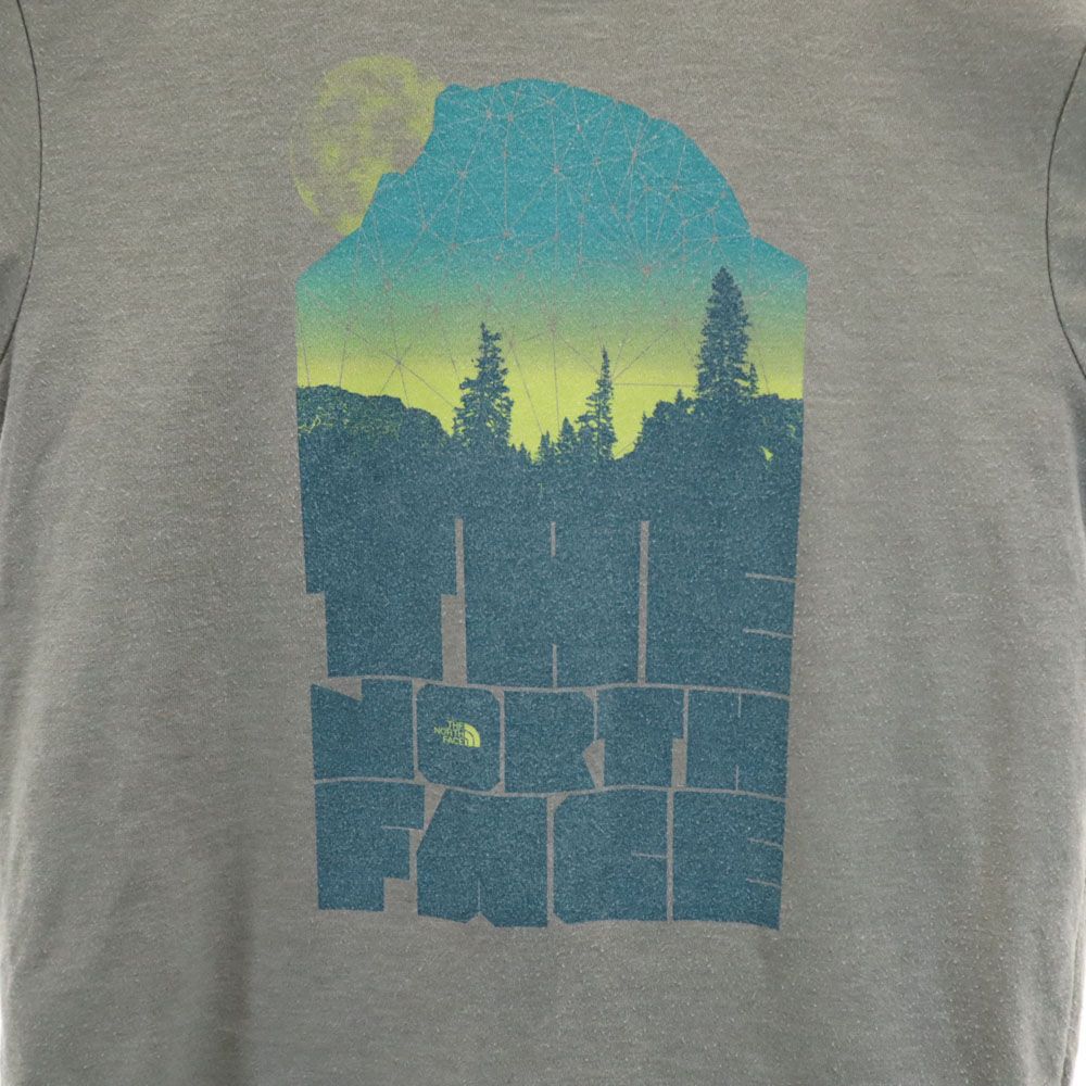ザノースフェイス アウトドア プリント 半袖 Tシャツ M 10/12 グレー THE NORTH FACE キッズ