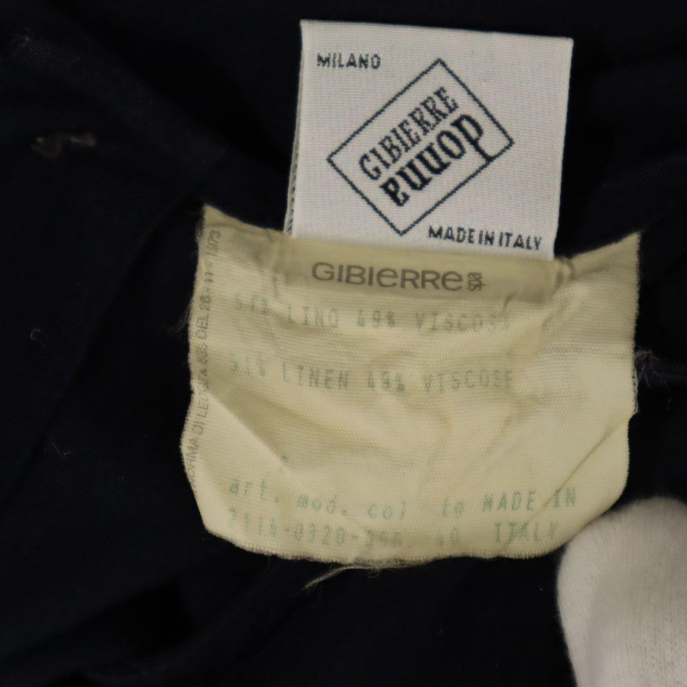 GIBIERRE DONNA ジビエレドンナ 90s リネンブレンド オールド タンクトップ ネイビー系 レディース