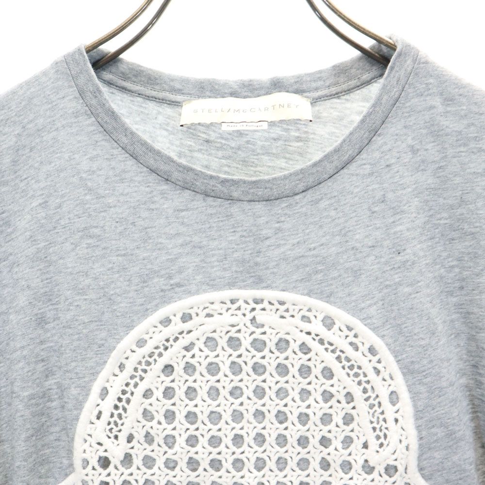 Stella McCartney ステラマッカートニー 半袖 レース付き Tシャツ 36 グレー レディース