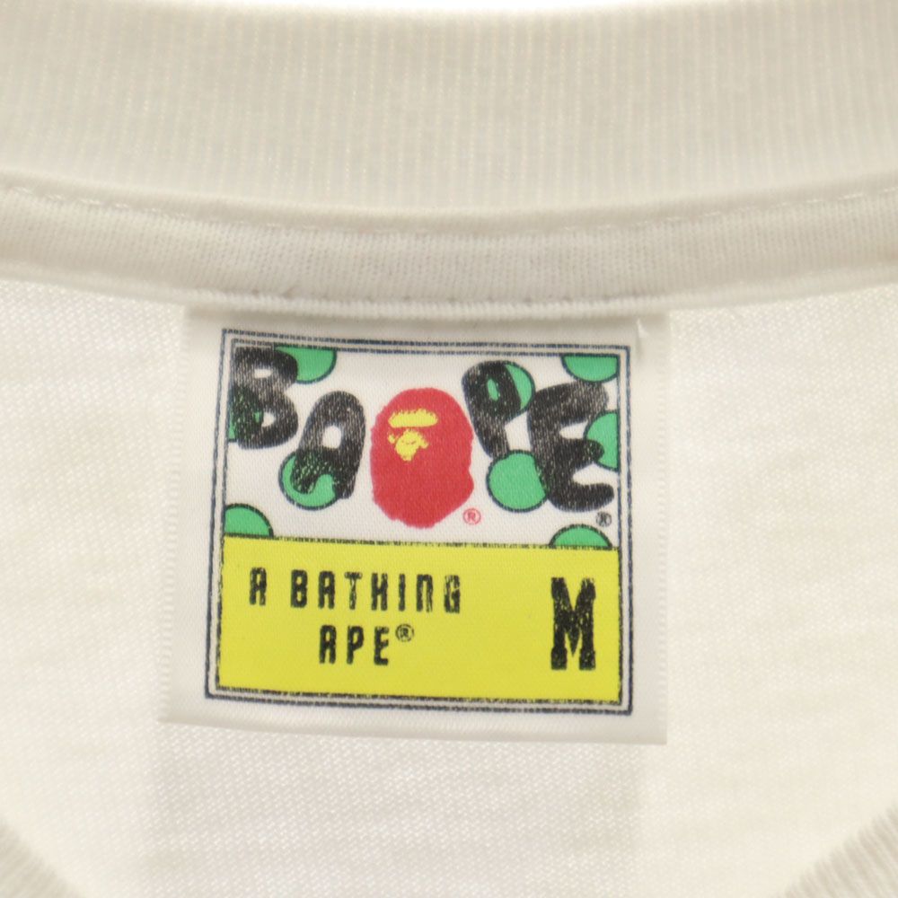 BAPE ベイプ プリント 半袖 Tシャツ M ホワイト系 A BATHING APE メンズ