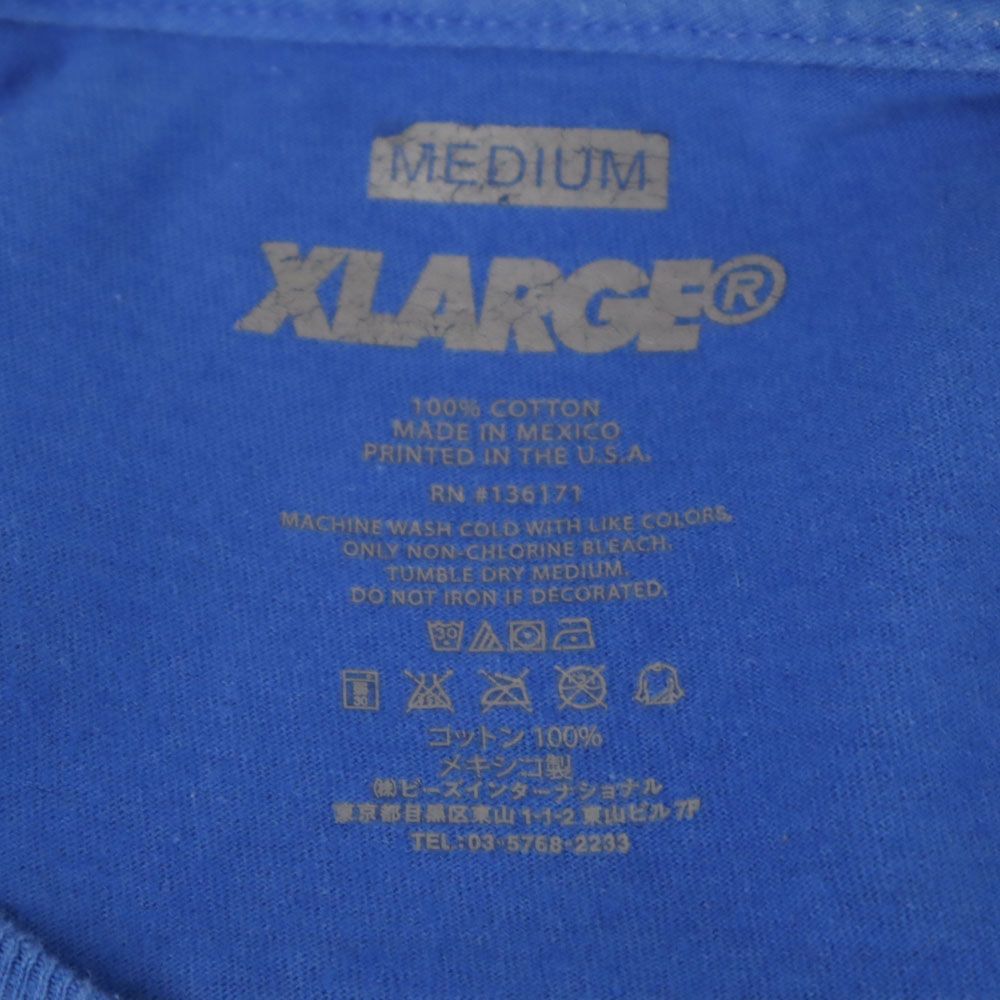 XLARGE エクストララージ プリント 半袖 Tシャツ M ブルー系 メンズ