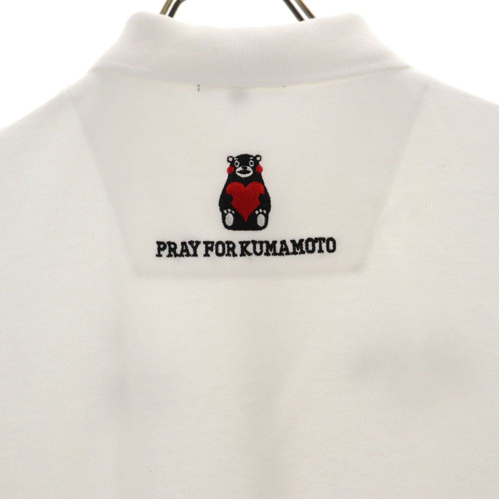 PEARLY GATES パーリーゲイツ 日本製 くまモン 刺繍 ゴルフ 半袖 ポロシャツ  ホワイト 鹿の子 レディース