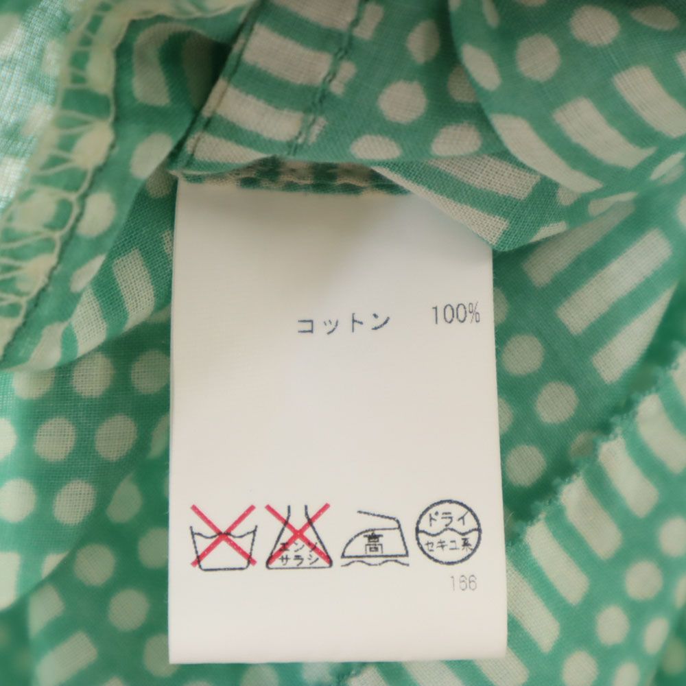 Tory Burch トリーバーチ 総柄 ノースリーブ ブラウス 2 グリーン系 レディース