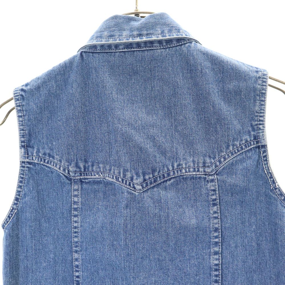 DKNYJEANS ダナキャランジーンズ 90s オールド ノースリーブ ウエスタンヨーク デニム ベスト S インディゴブルー レディース