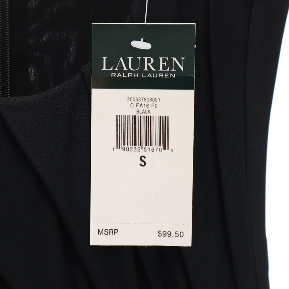 未使用 ローレンラルフローレン ノースリーブ カットソー S ブラック LAUREN RALPH LAUREN レディース