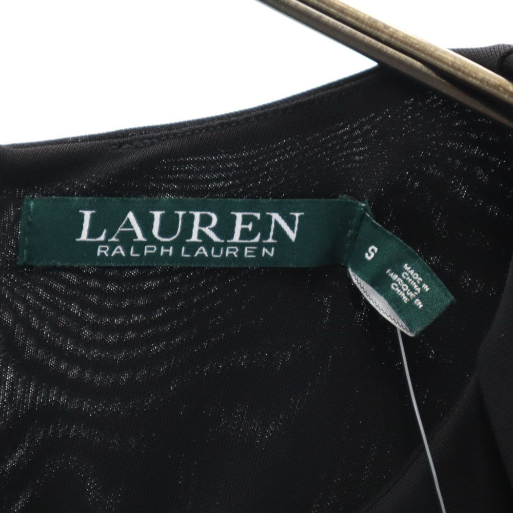 未使用 ローレンラルフローレン ノースリーブ カットソー S ブラック LAUREN RALPH LAUREN レディース