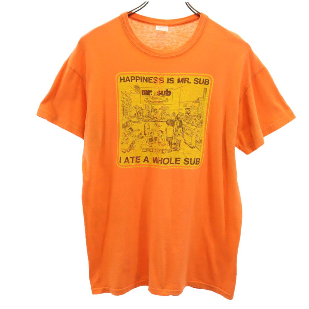 SPORT-T スポーツティー 90s USA製 オールド 半袖 Tシャツ L オレンジ メンズ