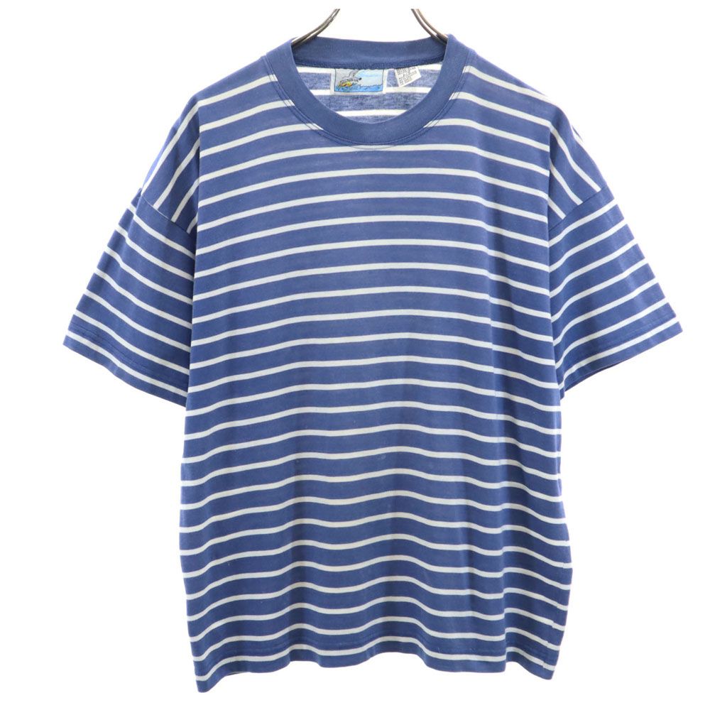 Perspective パースペクティブ 90s オールド ボーダー柄 半袖 Tシャツ L ネイビー系 メンズ