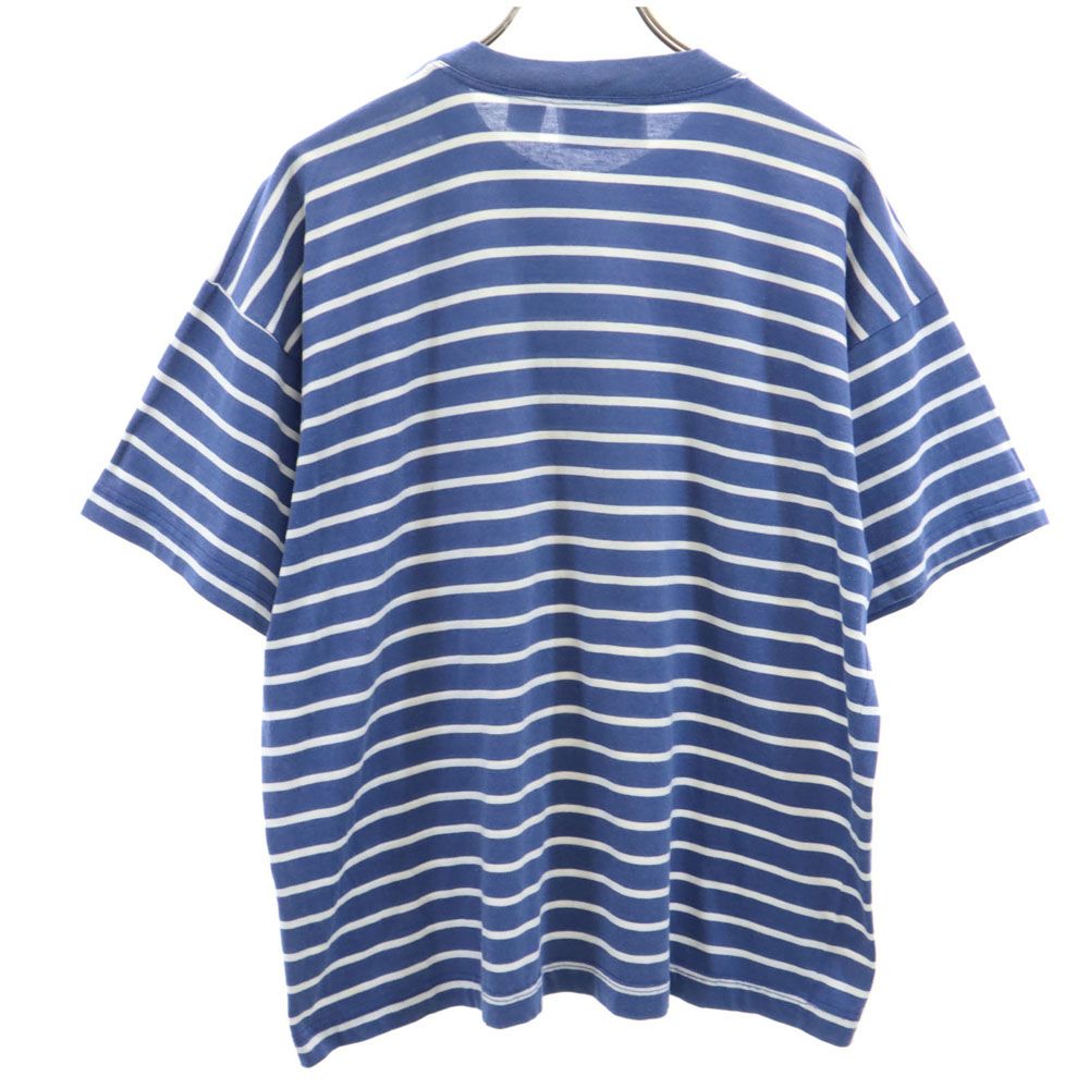 Perspective パースペクティブ 90s オールド ボーダー柄 半袖 Tシャツ L ネイビー系 メンズ