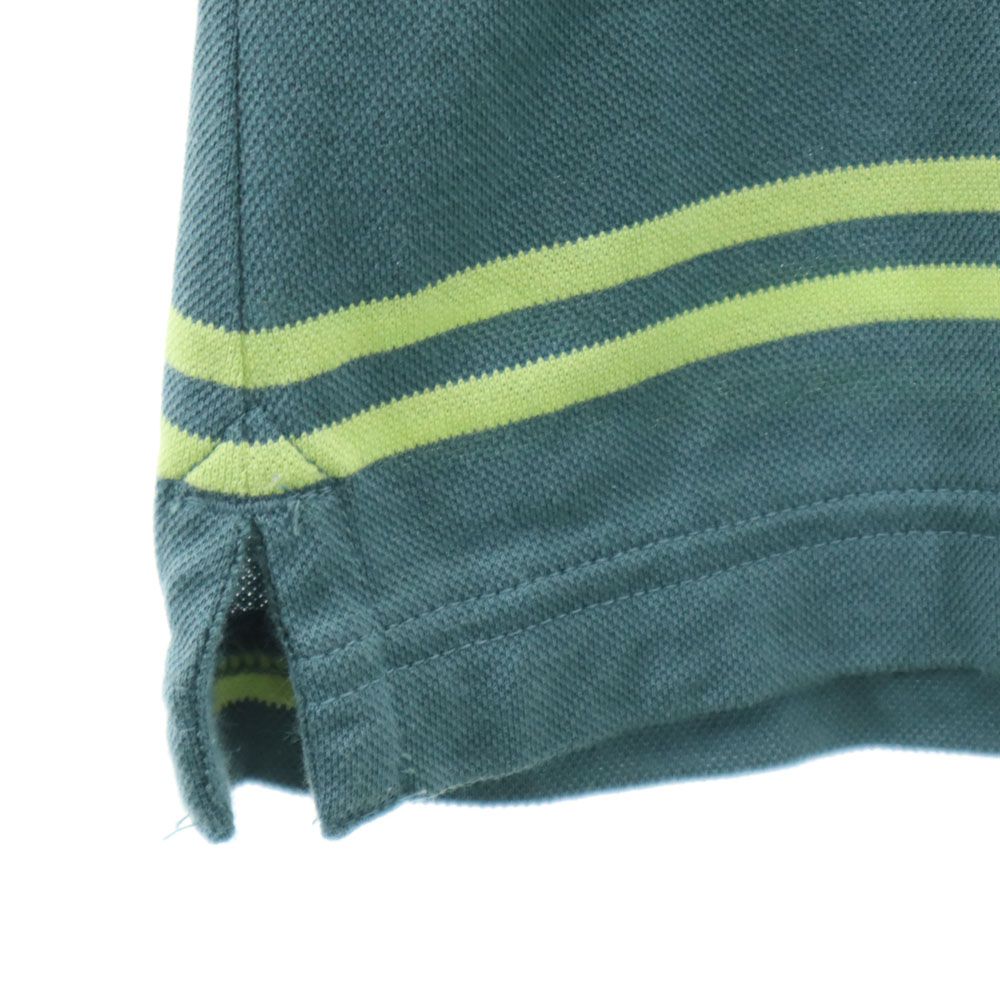 PEARLY GATES パーリーゲイツ ボーダー 半袖 ポロシャツ 1 グリーン系 鹿の子 レディース