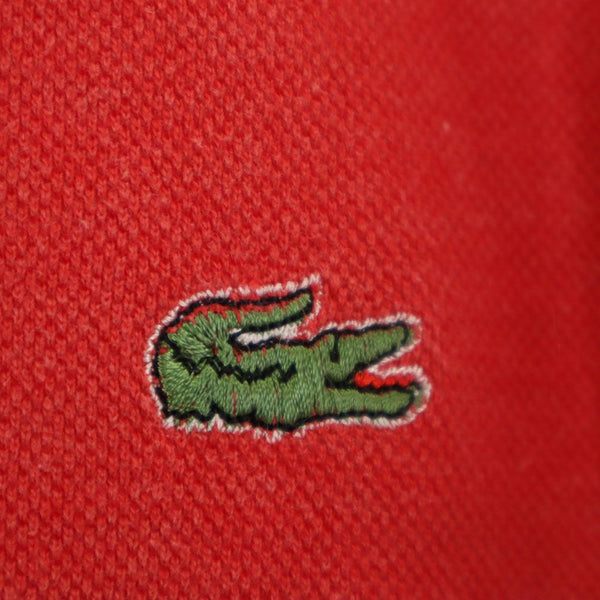 ラコステ 70s フランス製 ヴィンテージ 半袖 ポロシャツ レッド系 LACOSTE 鹿の子 メンズ