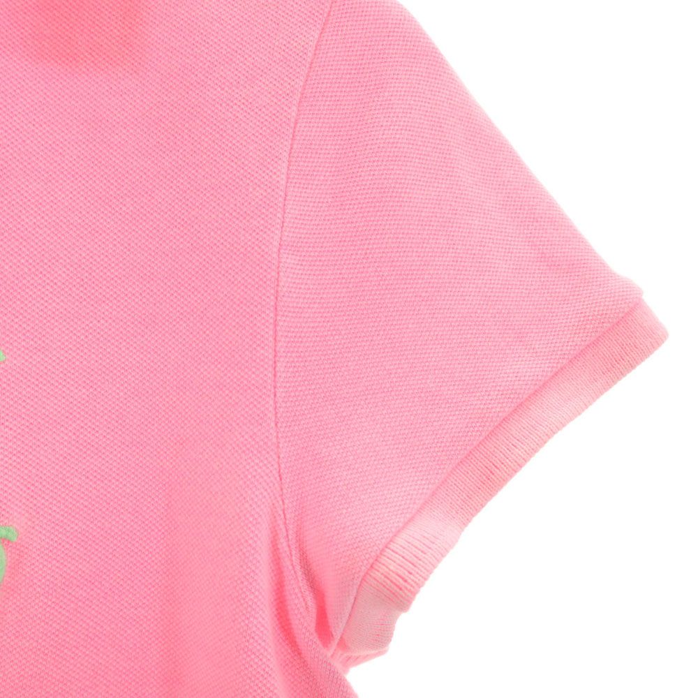 POLO RALPH LAUREN ポロラルフローレン ビッグポニー刺繍 半袖 鹿の子 ポロシャツ XL 16 ピンク キッズ