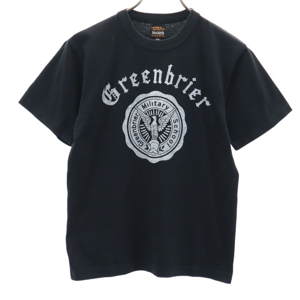 McCOY'S マッコイズ プリント 半袖 Tシャツ 36 ブラック メンズ