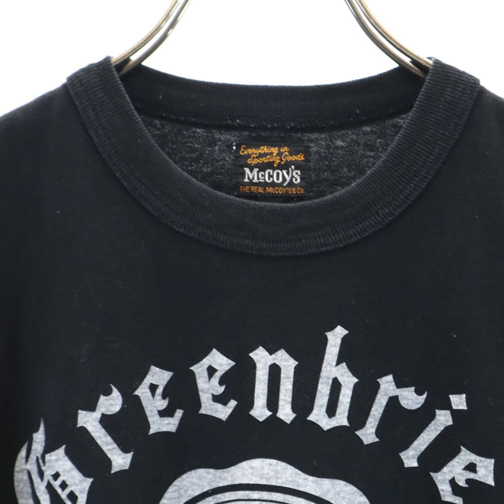 McCOY'S マッコイズ プリント 半袖 Tシャツ 36 ブラック メンズ