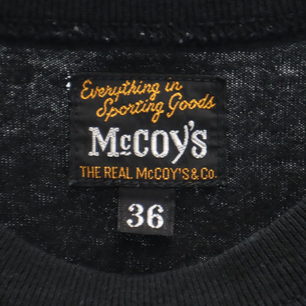 McCOY'S マッコイズ プリント 半袖 Tシャツ 36 ブラック メンズ