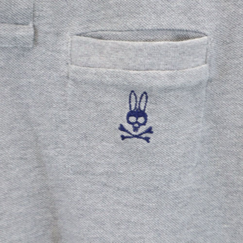 Psycho Bunny サイコバニー 半袖 ポロシャツ S グレー メンズ