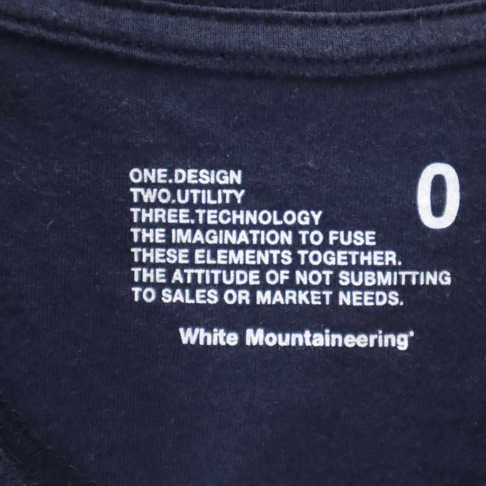 WHITE MOUNTAINEERING ホワイトマウンテニアリング 日本製 プリント 半袖 Tシャツ  ネイビー系 メンズ
