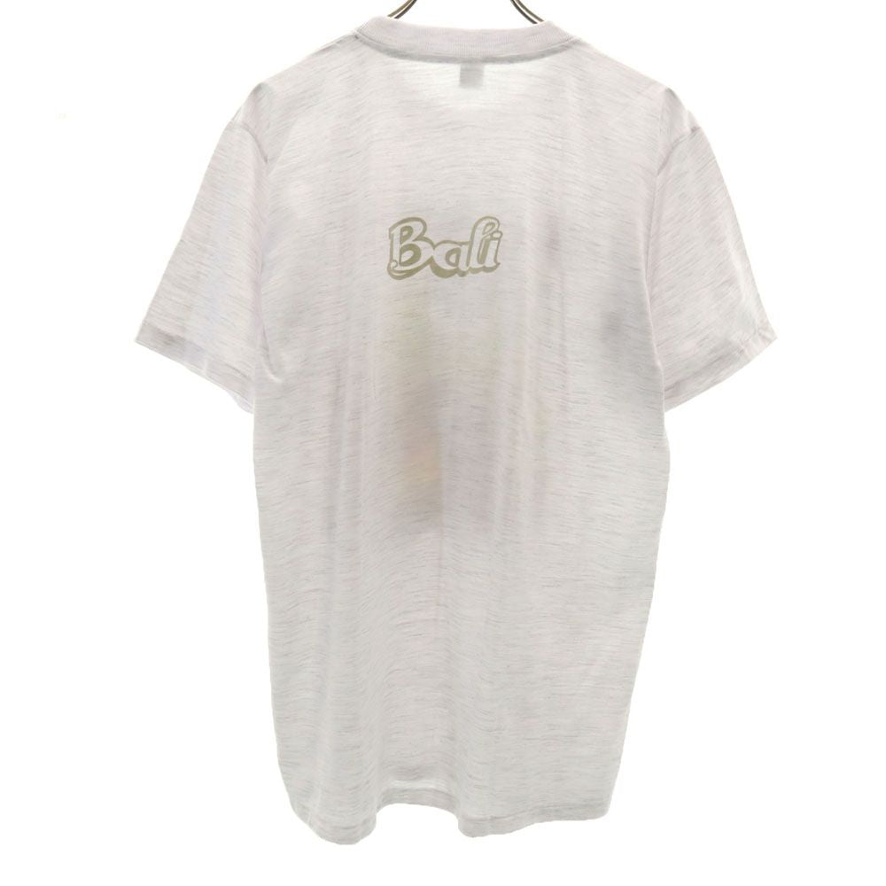 オールド バリ プリント 半袖 Tシャツ M グレー OLD BALI メンズ