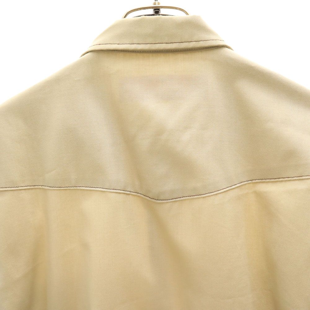 M-RG DURABLE PRESS 80s 90s USA製 オールド 長袖 シャツ 3 ベージュ メンズ