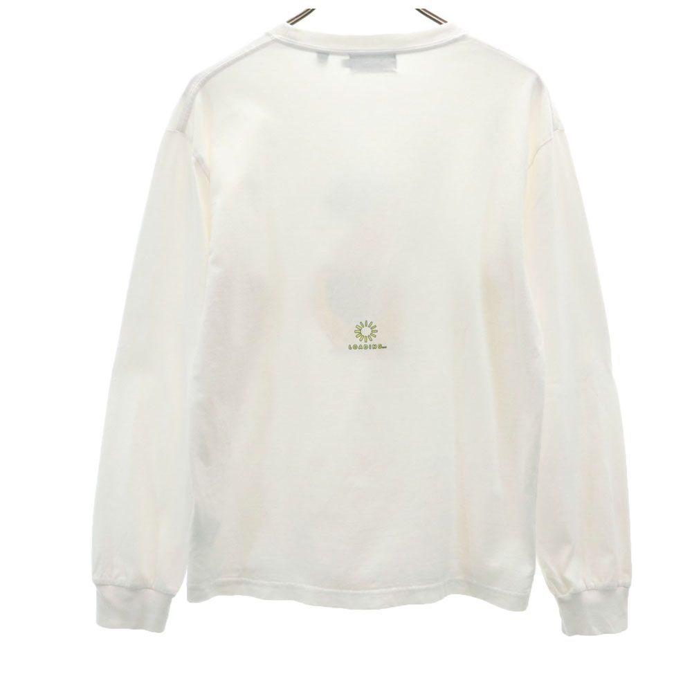 XLARGE エクストララージ プリント 長袖 Tシャツ M ホワイト ロンT メンズ