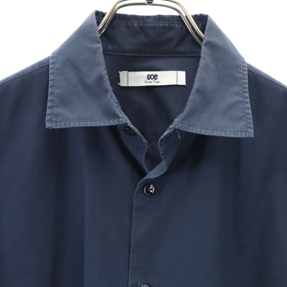 soe ソーイ 長袖 シャツ ネイビー メンズ