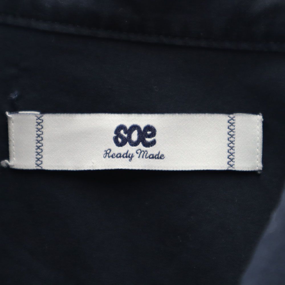 soe ソーイ 長袖 シャツ ネイビー メンズ
