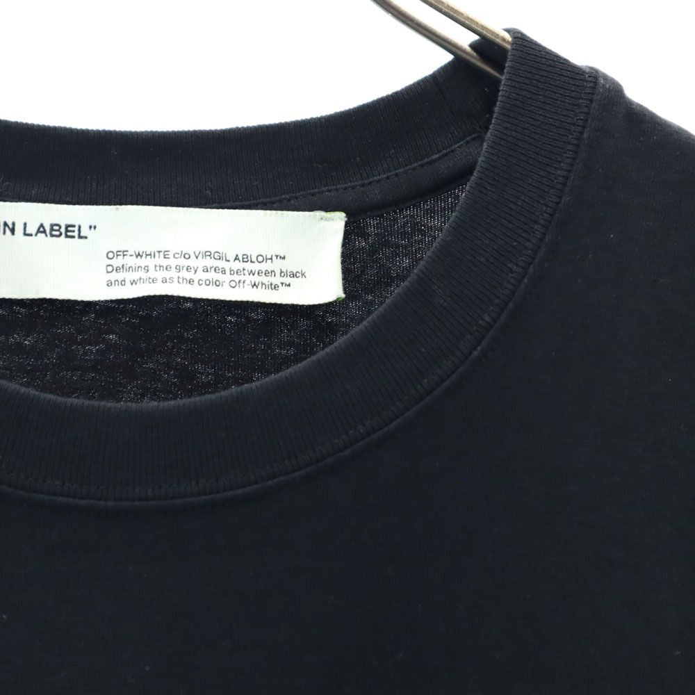 OFF-WHITE オフホワイト バックプリント 半袖 Tシャツ S ブラック メンズ
