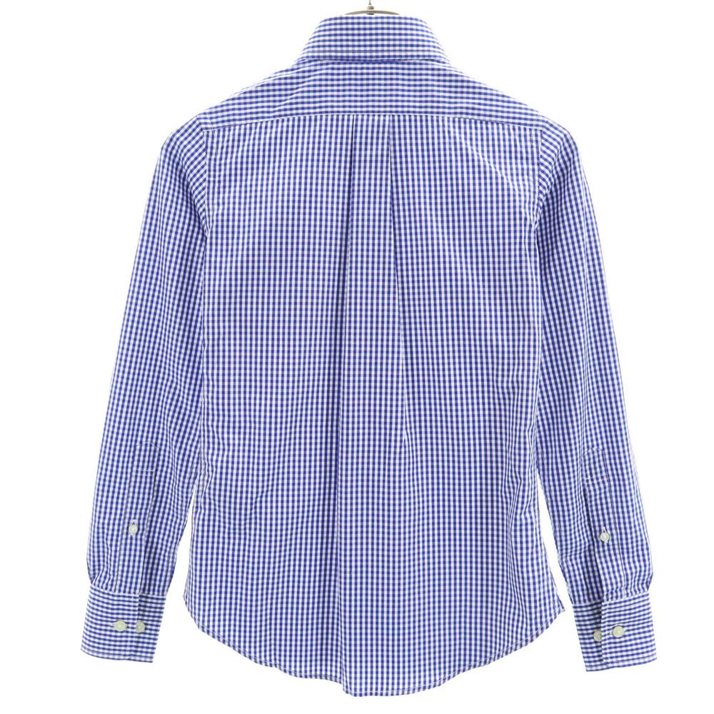 A BATHING APE アベイシングエイプ 日本製 チェック柄 長袖 ボタンダウンシャツ XXS ブルー系 メンズ