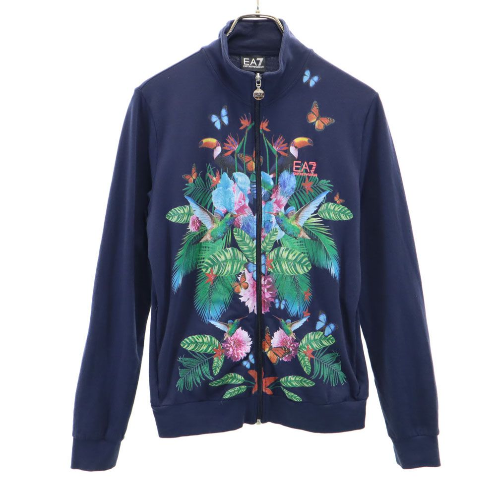 Emporio Armani エンポリオアルマーニ スウェット ブルゾン M ネイビー レディース