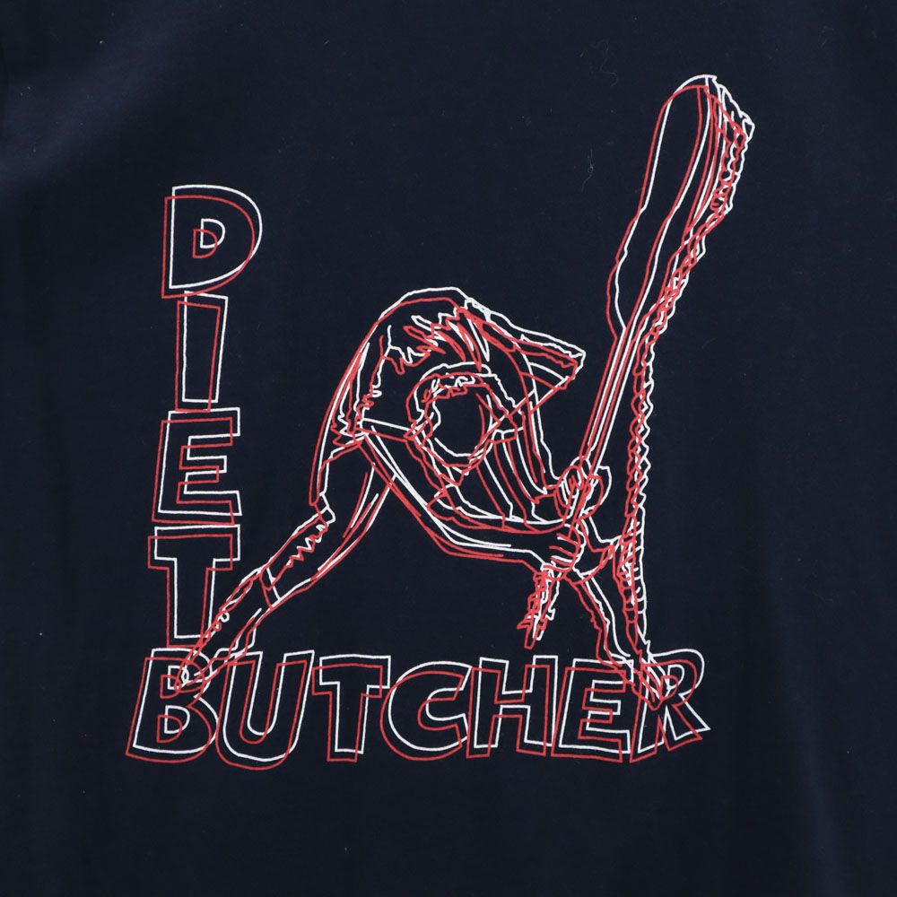 DIET BUTCHER SLIM SKIN ダイエットブッチャースリムスキン マルボロ コラボ 半袖 Tシャツ F ネイビー MARLBORO メンズ