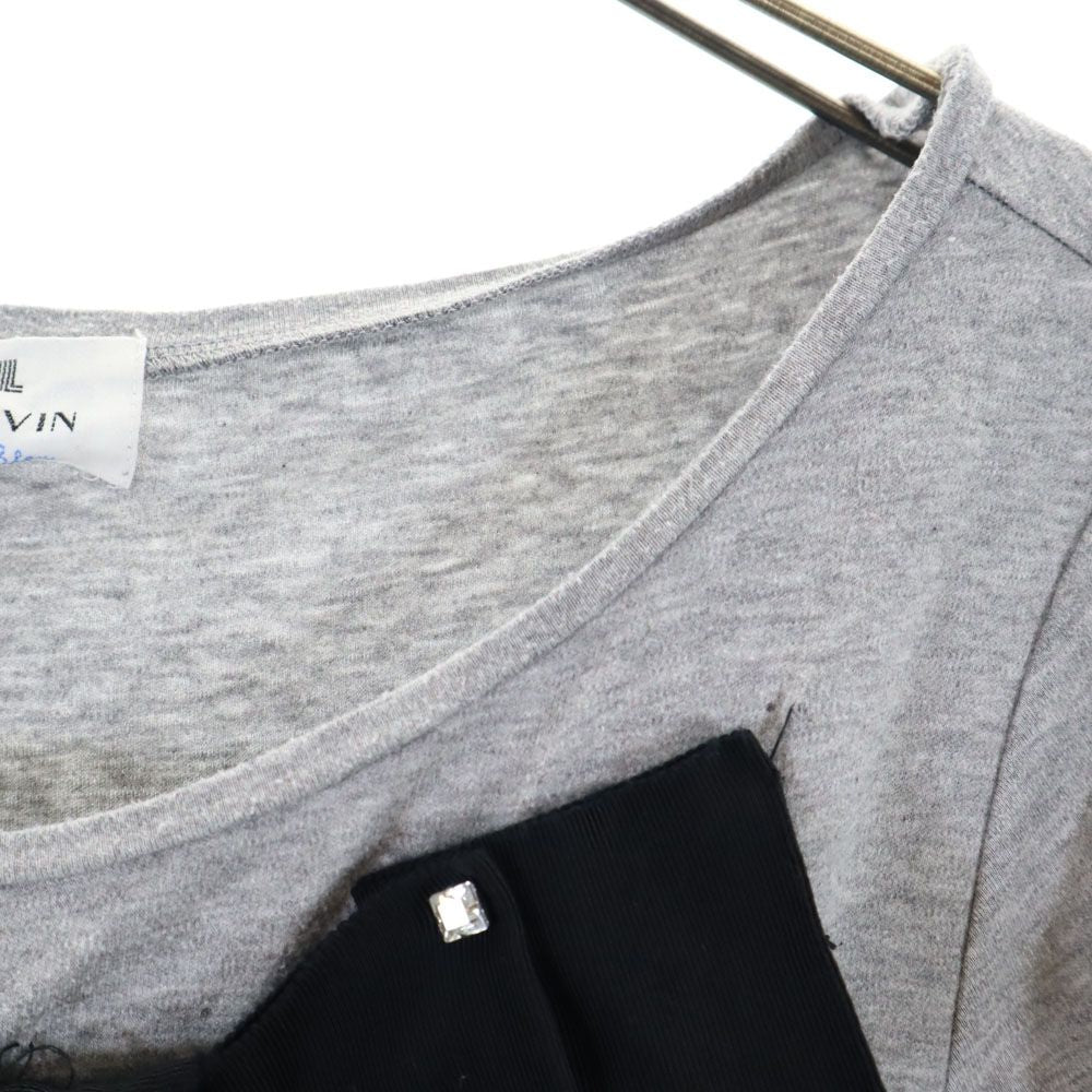 LANVIN en Bleu ランバンオンブルー 日本製 半袖 Tシャツ 38 グレー レディース