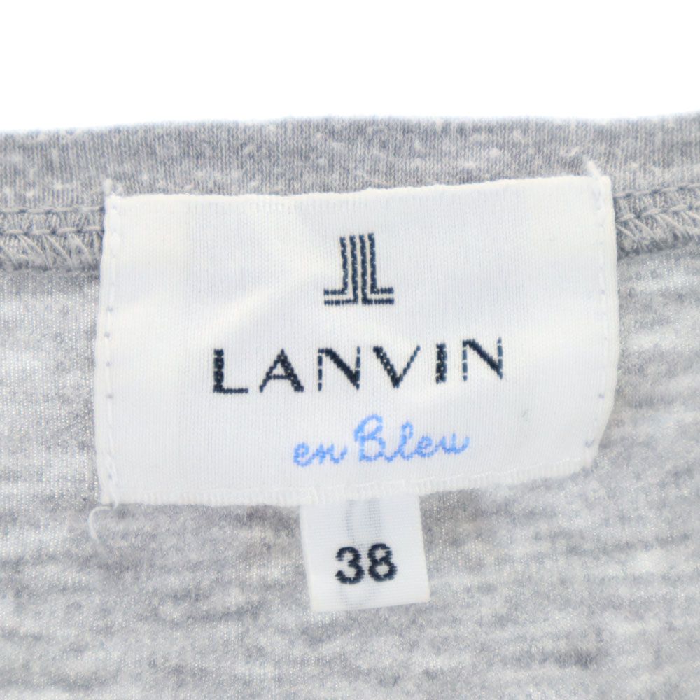 LANVIN en Bleu ランバンオンブルー 日本製 半袖 Tシャツ 38 グレー レディース