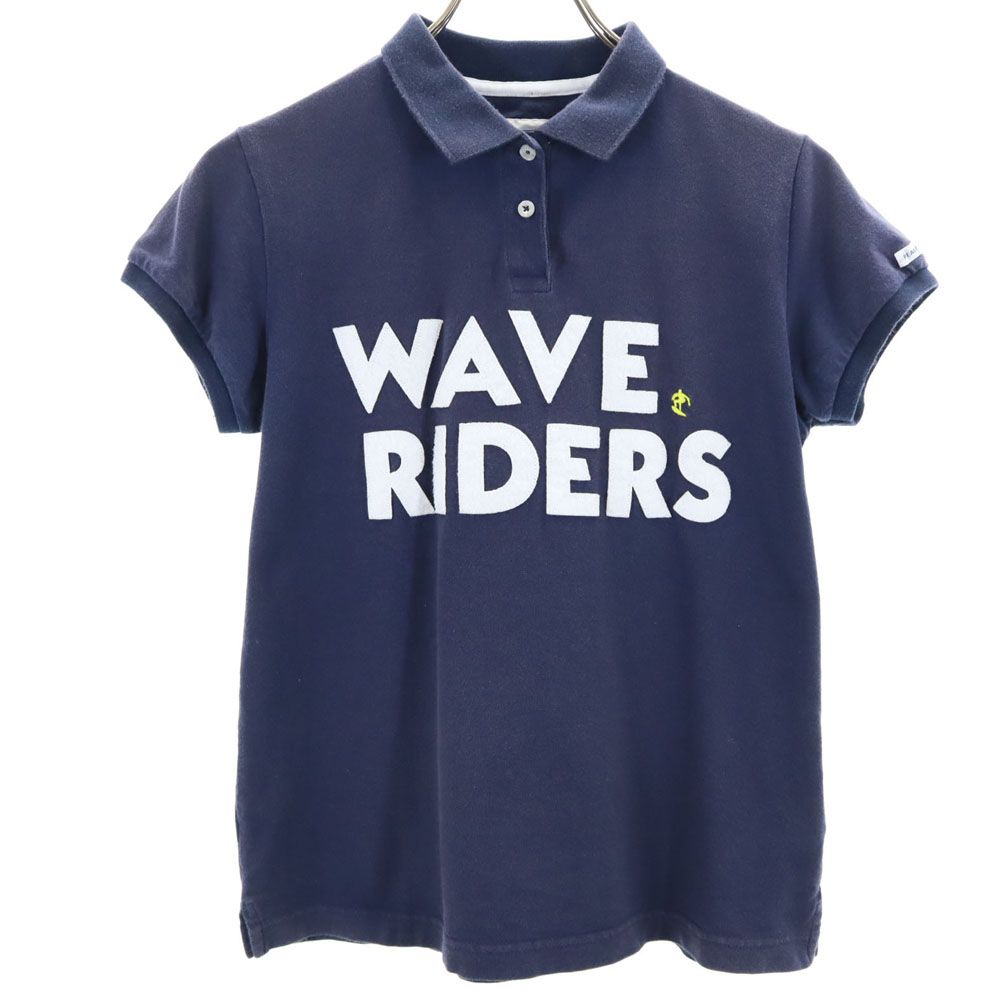 Jack Bunny!! ジャックバニー ゴルフ 半袖 ポロシャツ 1 ネイビー 鹿の子 レディース